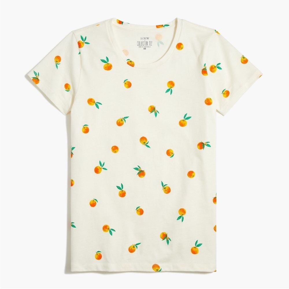 NWOT J. Crew Orange Print Tee 🍊